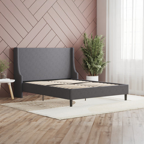RAWSON & CO GREY GIARID UPHOLSTERED BED