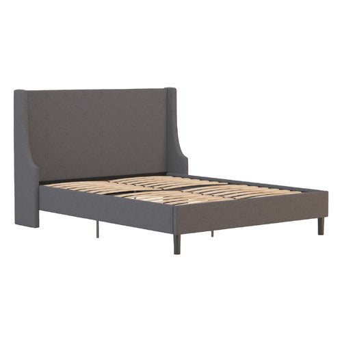 RAWSON & CO GREY GIARID UPHOLSTERED BED