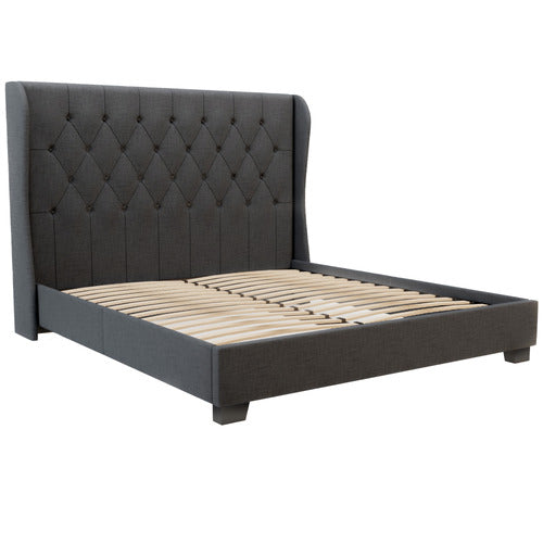 RAWSON & CO GREY HARLOW WINGED BED FRAME