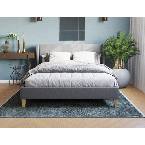RAWSON & CO GREY KALMAR UPHOLSTERED BED FRAME