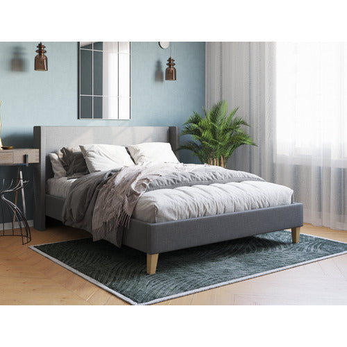 RAWSON & CO GREY KALMAR UPHOLSTERED BED FRAME