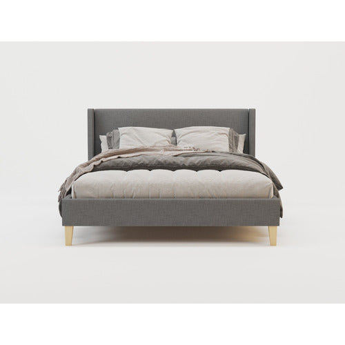 RAWSON & CO GREY KALMAR UPHOLSTERED BED FRAME