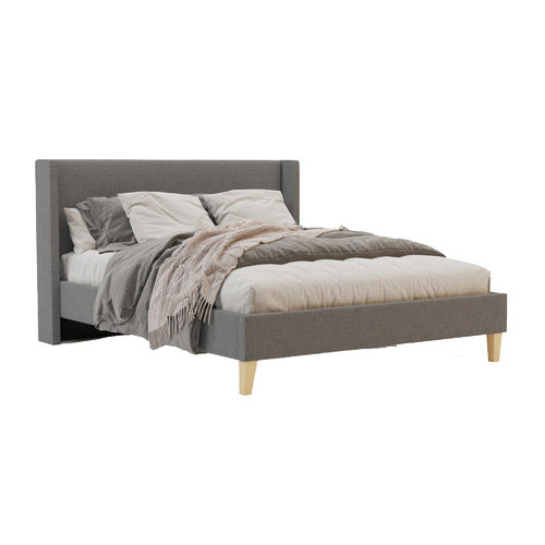 RAWSON & CO GREY KALMAR UPHOLSTERED BED FRAME