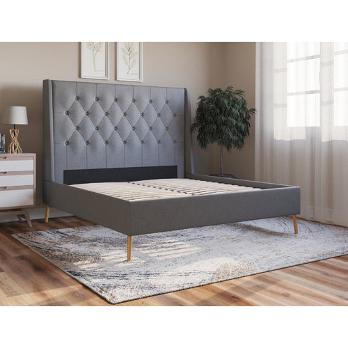 RAWSON & CO GREY LISBON UPHOLSTERED BED FRAME