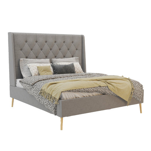 RAWSON & CO GREY LISBON UPHOLSTERED BED FRAME