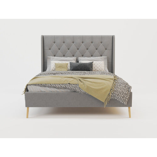 RAWSON & CO GREY LISBON UPHOLSTERED BED FRAME
