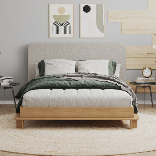 RAWSON & CO GREY WHINNA BOUCLE BED