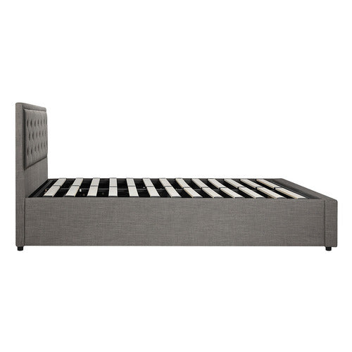 LIVING FUSION GREY AUDREY GAS LIFT STORAGE BED FRAME