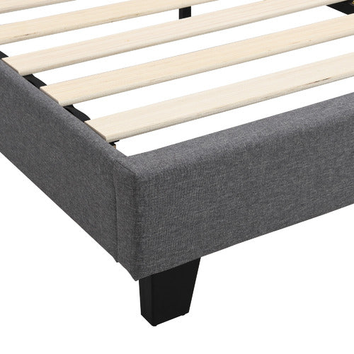 EVIE HOME GREY JERSON UPHOLSTERED BED