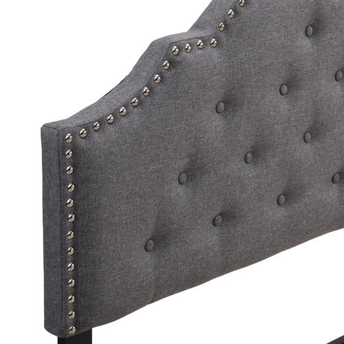 EVIE HOME GREY JERSON UPHOLSTERED BED