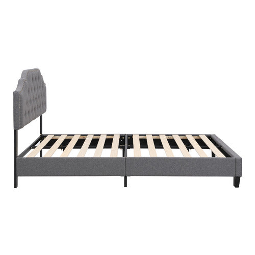 EVIE HOME GREY JERSON UPHOLSTERED BED