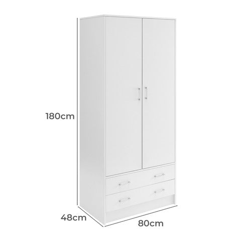 CORE LIVING GRIFFIN 2 DOOR WARDROBE