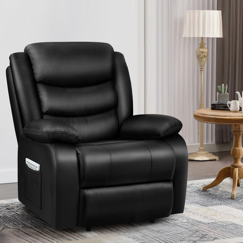 HOXTON ROOM KEHINDE FAUX LEATHER RECLINER ARMCHAIR