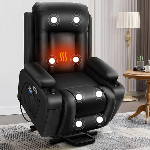 HOXTON ROOM KYRON PU LEATHER RECLINER ARMCHAIR