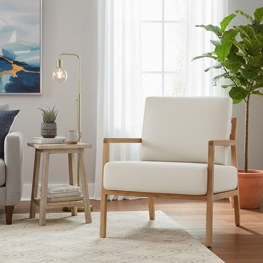 HYDE PARK HOME VERNICE COTTON-BLEND ARMCHAIR