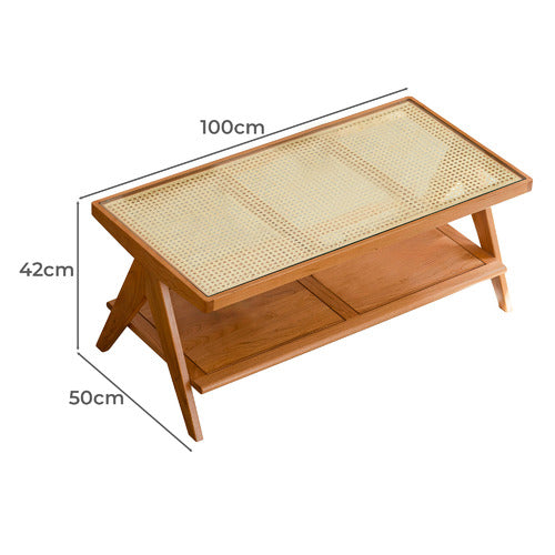 MODERN COLLECTIVE HAISLEY CHERRY WOOD COFFEE TABLE