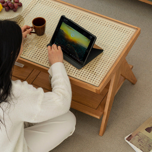 MODERN COLLECTIVE HAISLEY CHERRY WOOD COFFEE TABLE