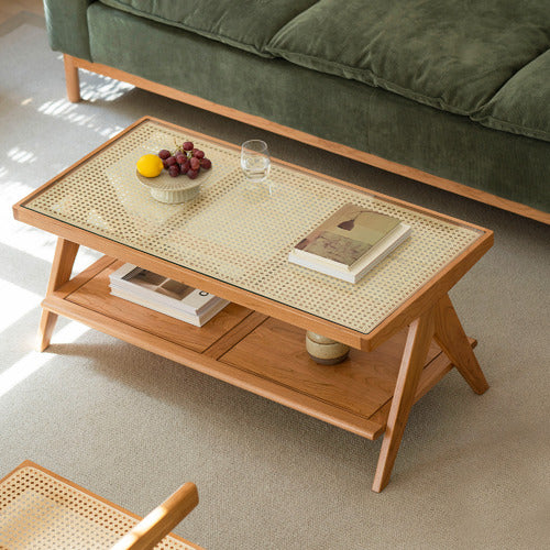 MODERN COLLECTIVE HAISLEY CHERRY WOOD COFFEE TABLE