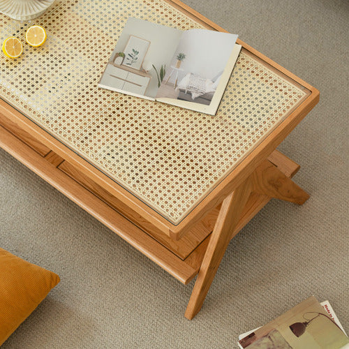 MODERN COLLECTIVE HAISLEY CHERRY WOOD COFFEE TABLE