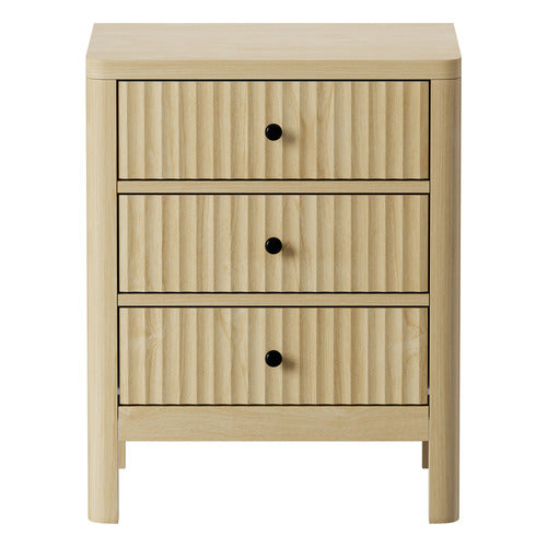 LIVING FUSION HALIFAX 3 DRAWER BEDSIDE TABLE