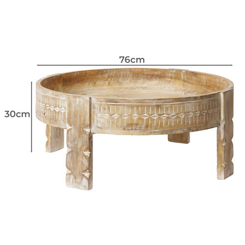 PRAIRIE & HOME HALSTON MANGO WOOD COFFEE TABLE