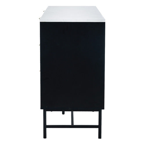 LIVING FUSION HAMMOND FAUX MARBLE 6 DRAWER CHEST
