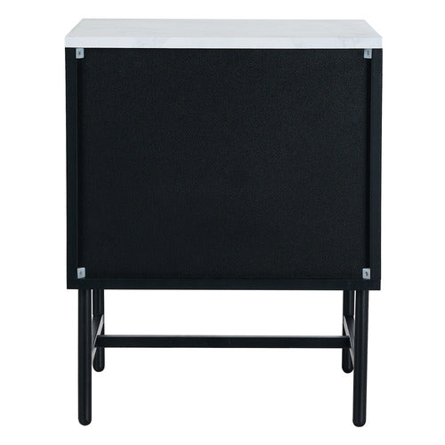 LIVING FUSION HAMMOND FAUX MARBLE BEDSIDE TABLE