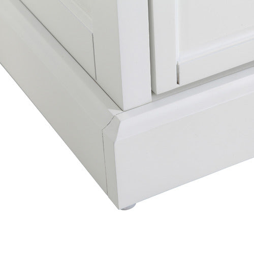 WHITE HAMPTONS 3 DRAWER BEDSIDE TABLE