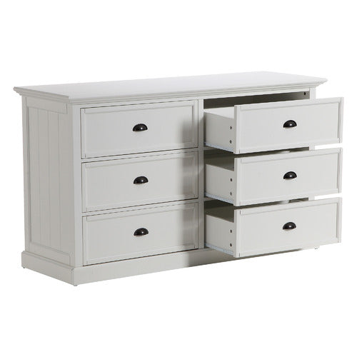 WHITE HAMPTONS 6 DRAWER CHEST