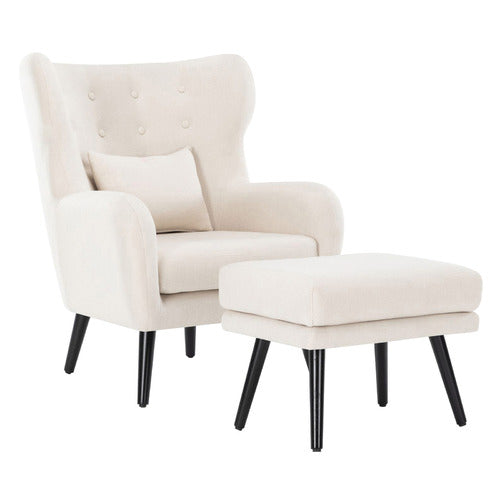 2 PIECE HANOVER UPHOLSTERED ARMCHAIR & FOOTSTOOL SET