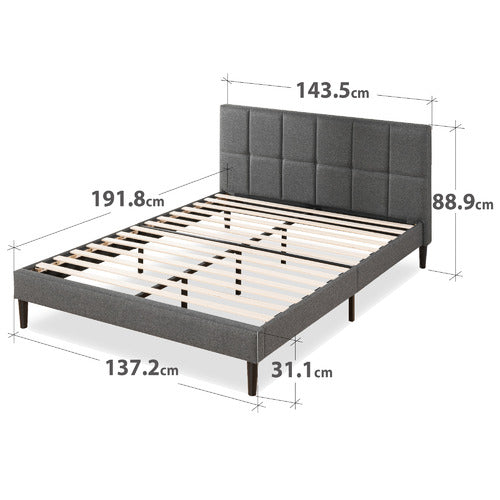STUDIO HOME HARLOW UPHOLSTERED PLATFORM BED