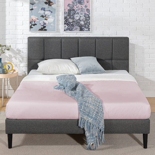 STUDIO HOME HARLOW UPHOLSTERED PLATFORM BED