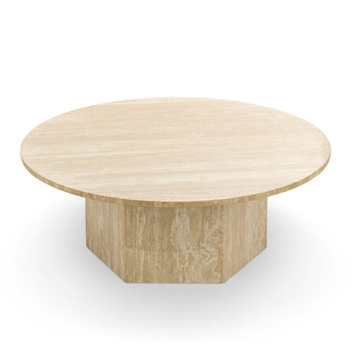 CONTINENTAL DESIGNS HARMON TURKISH TRAVERTINE COFFEE TABLE
