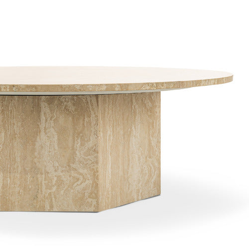 CONTINENTAL DESIGNS HARMON TURKISH TRAVERTINE COFFEE TABLE