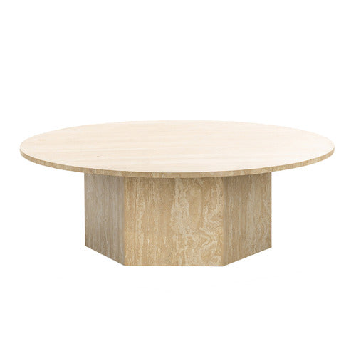 CONTINENTAL DESIGNS HARMON TURKISH TRAVERTINE COFFEE TABLE