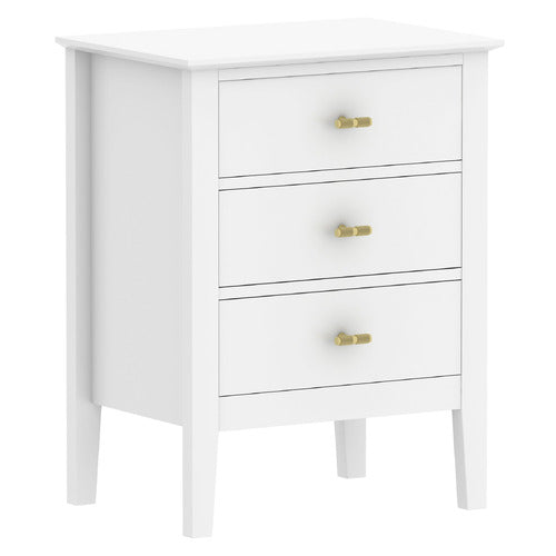 WEST VALLEY INTERIORS HARPER 3 DRAWER BEDSIDE TABLE