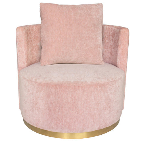 BROOKLYN AND BELLA TREMBLAY VELVET LOVE SEAT WITH GOLD BASE