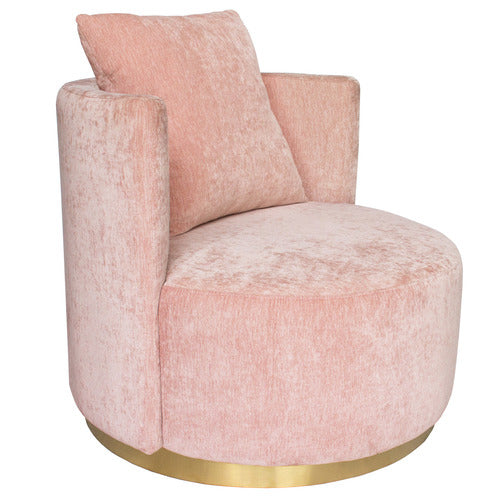 BROOKLYN AND BELLA TREMBLAY VELVET LOVE SEAT WITH GOLD BASE