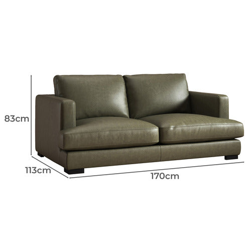 HAVEN 2 SEATER GENUINE LEATHER SOFA