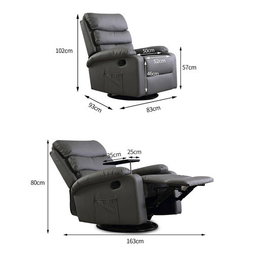 OAKLEIGH HOME HELMSLEY FAUX LEATHER HEATED MASSAGE RECLINER CHAIR