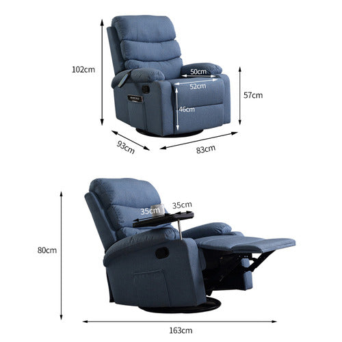 OAKLEIGH HOME HELMSLEY HEATED MASSAGE RECLINER CHAIR
