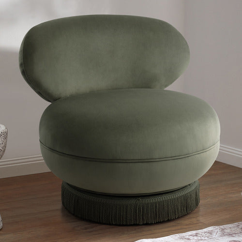 HEPBURN VELVET SWIVEL ACCENT CHAIR