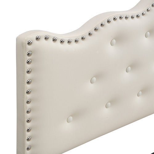 EVIE HOME HOLT BUTTON-TUFTED BED FRAME