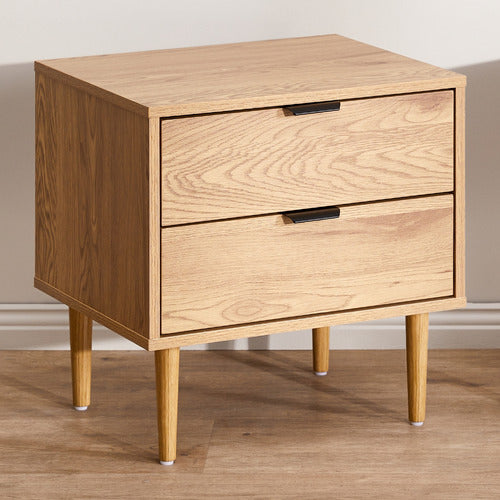 LIVING FUSION HOPKINS 2 DRAWER BEDSIDE TABLE
