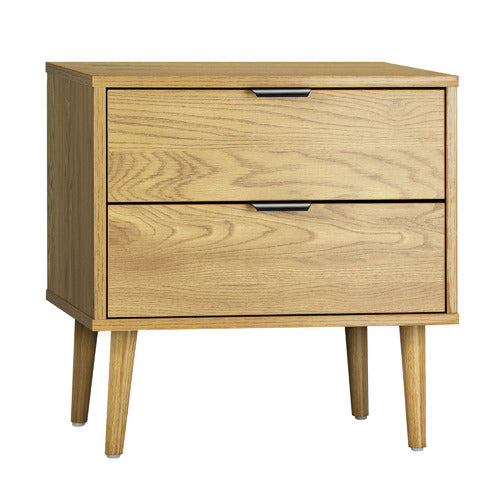 LIVING FUSION HOPKINS 2 DRAWER BEDSIDE TABLE