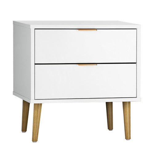 LIVING FUSION HOPKINS 2 DRAWER BEDSIDE TABLES (SET OF 2)