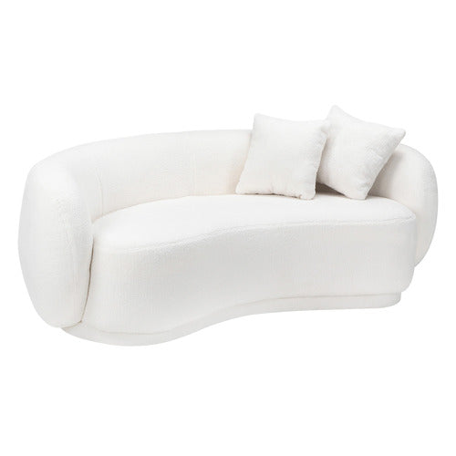 LIVING FUSION MILLIE 3 SEATER ROUNDED TEDDY SOFA