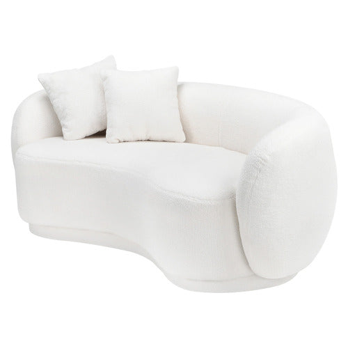 LIVING FUSION MILLIE 3 SEATER ROUNDED TEDDY SOFA