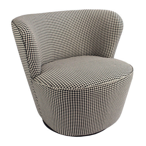 BROOKLYN AND BELLA HOUNDSTOOTH RAELEY SWIVEL CHAIR