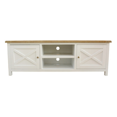 LEGACY FURNITURE HUDSON 2 DOOR ACACIA WOOD TV UNIT